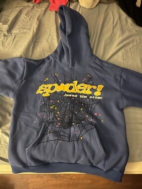 Blue Graphic Hoodie Jacket - Lightweight Shirt Jacket